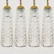 Ensemble de 4 lampes suspendues en verre cristal