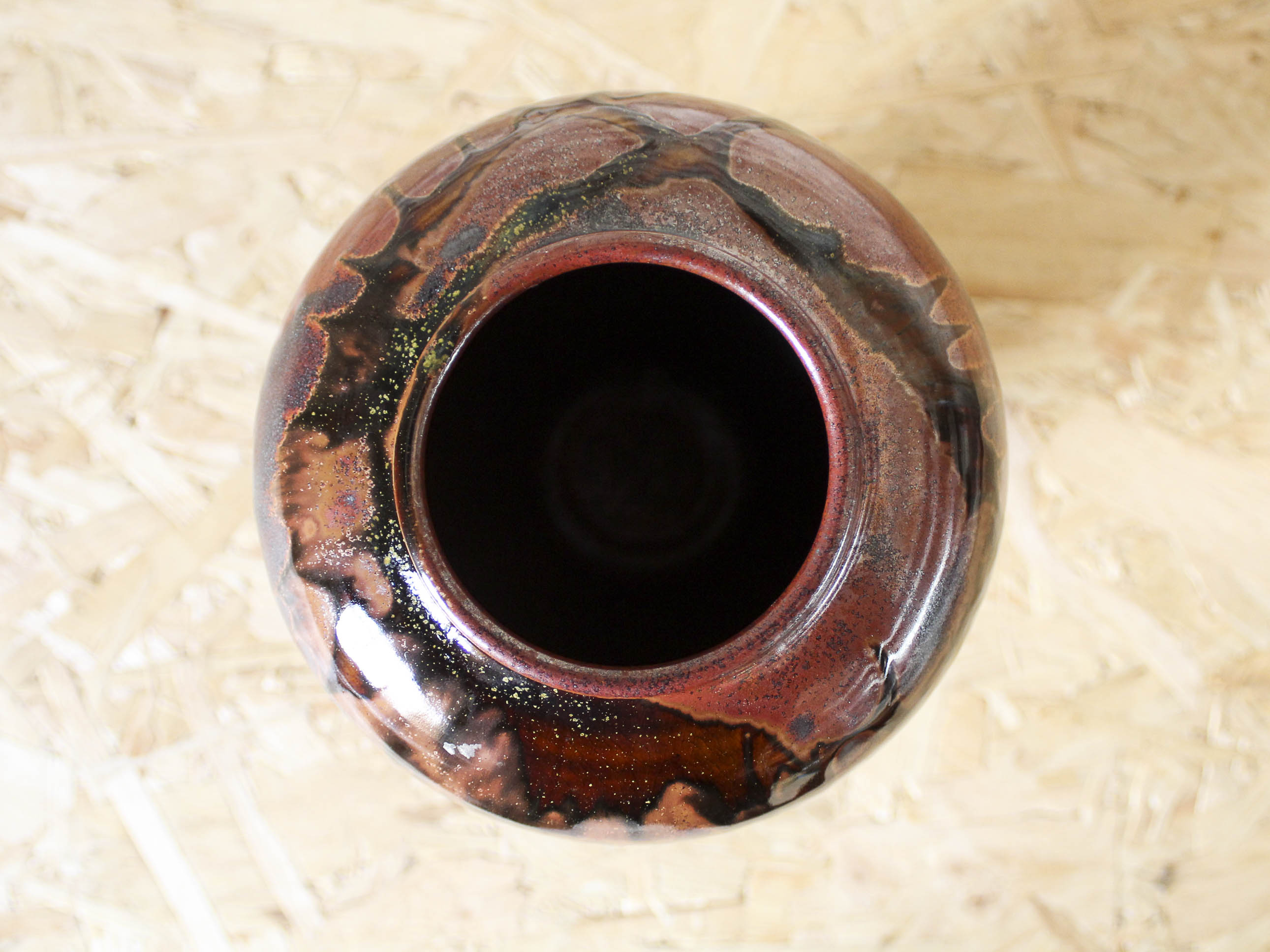 Vase in glazed stoneware by Jean Cacheleux