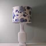 White mid-century ceramic table lamp