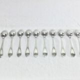 Ercuis – 12 teaspoons in silver metal