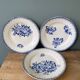 Set of 3 plates terre de fer, collection amours, earthenware of onnaing