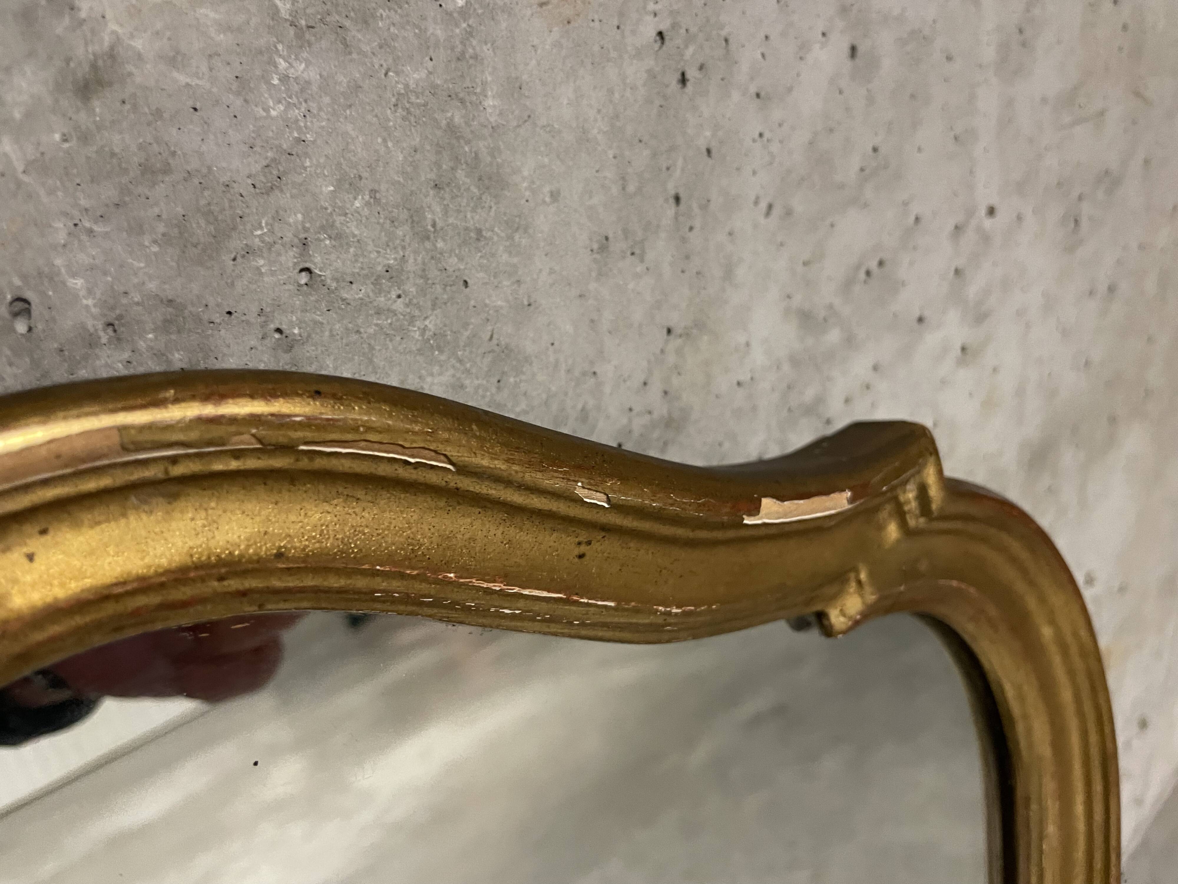 Old gold mirror