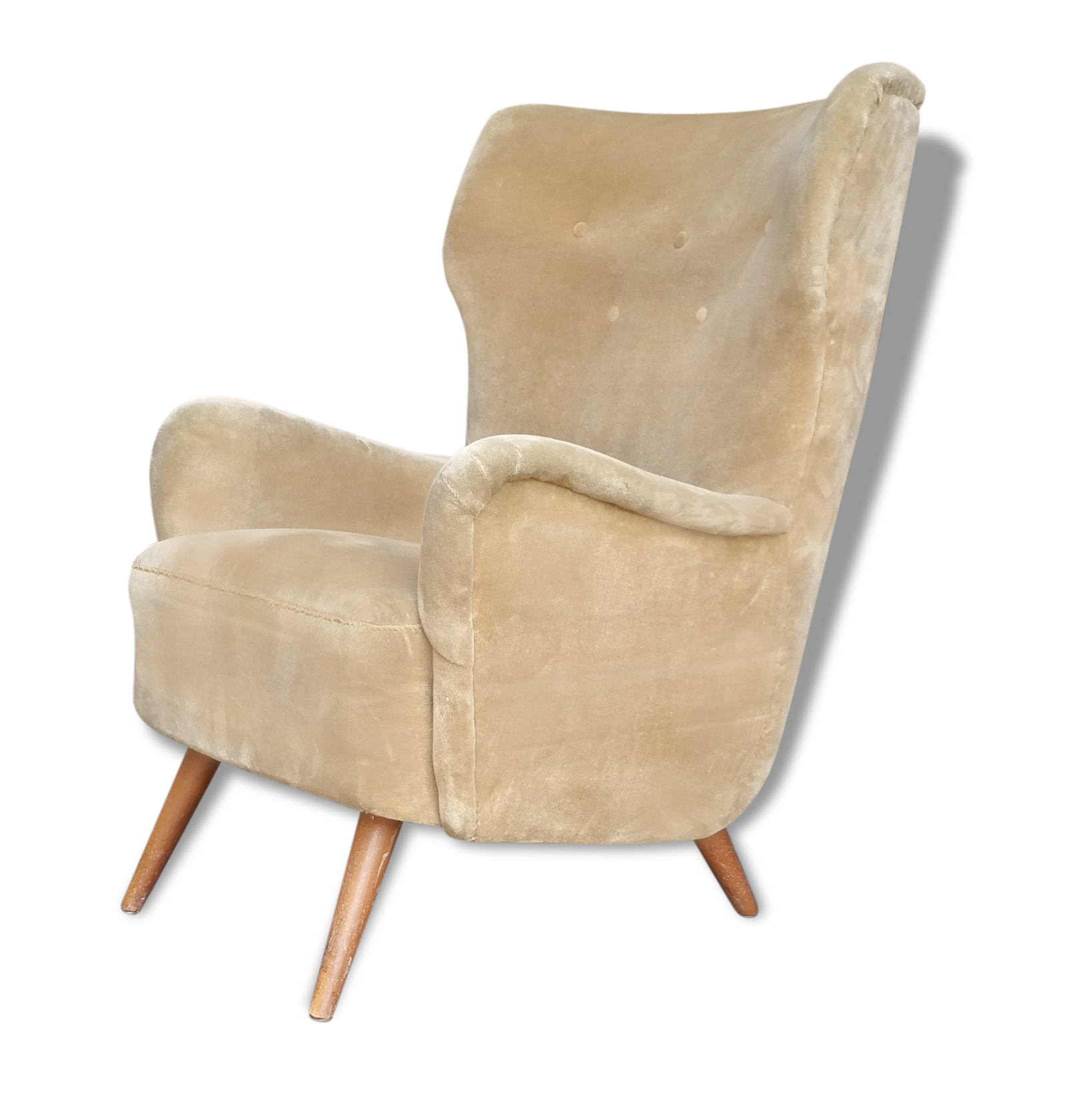 1 Shepherdess Wing flesh 50s 60s Danish armchair