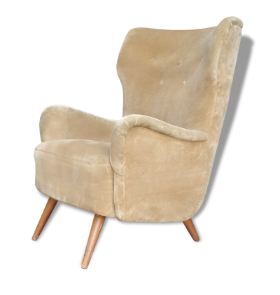 1 fauteuil bergere Wing Chair années 50 60 Danois