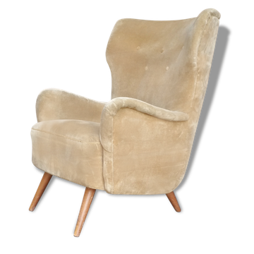 1 fauteuil bergere Wing Chair années 50 60 Danois