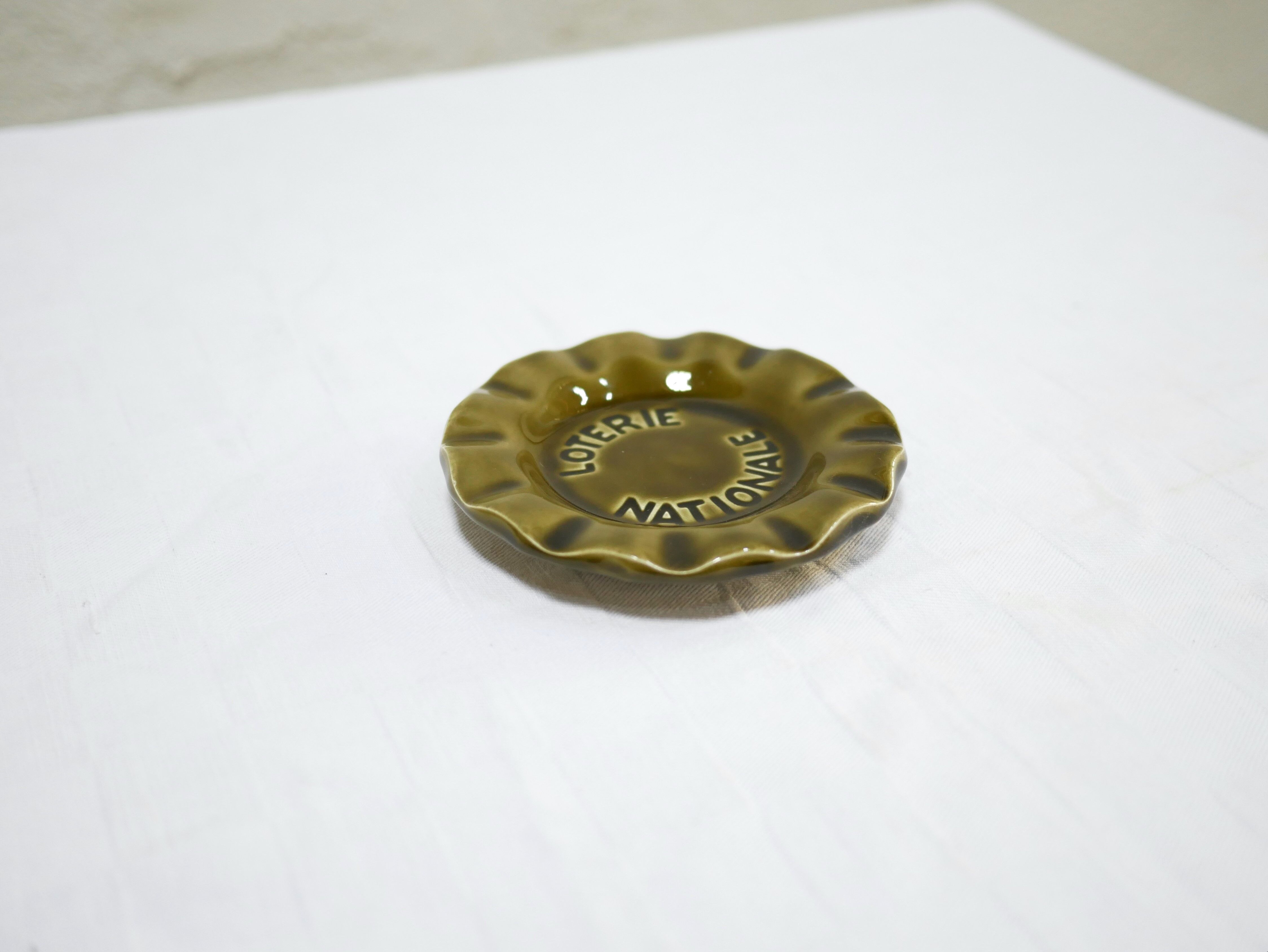 Vintage ceramic ashtray by the Saint Clément manufacture