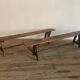 Paire de bancs de ferme