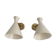 Paire appliques cocotte blanc