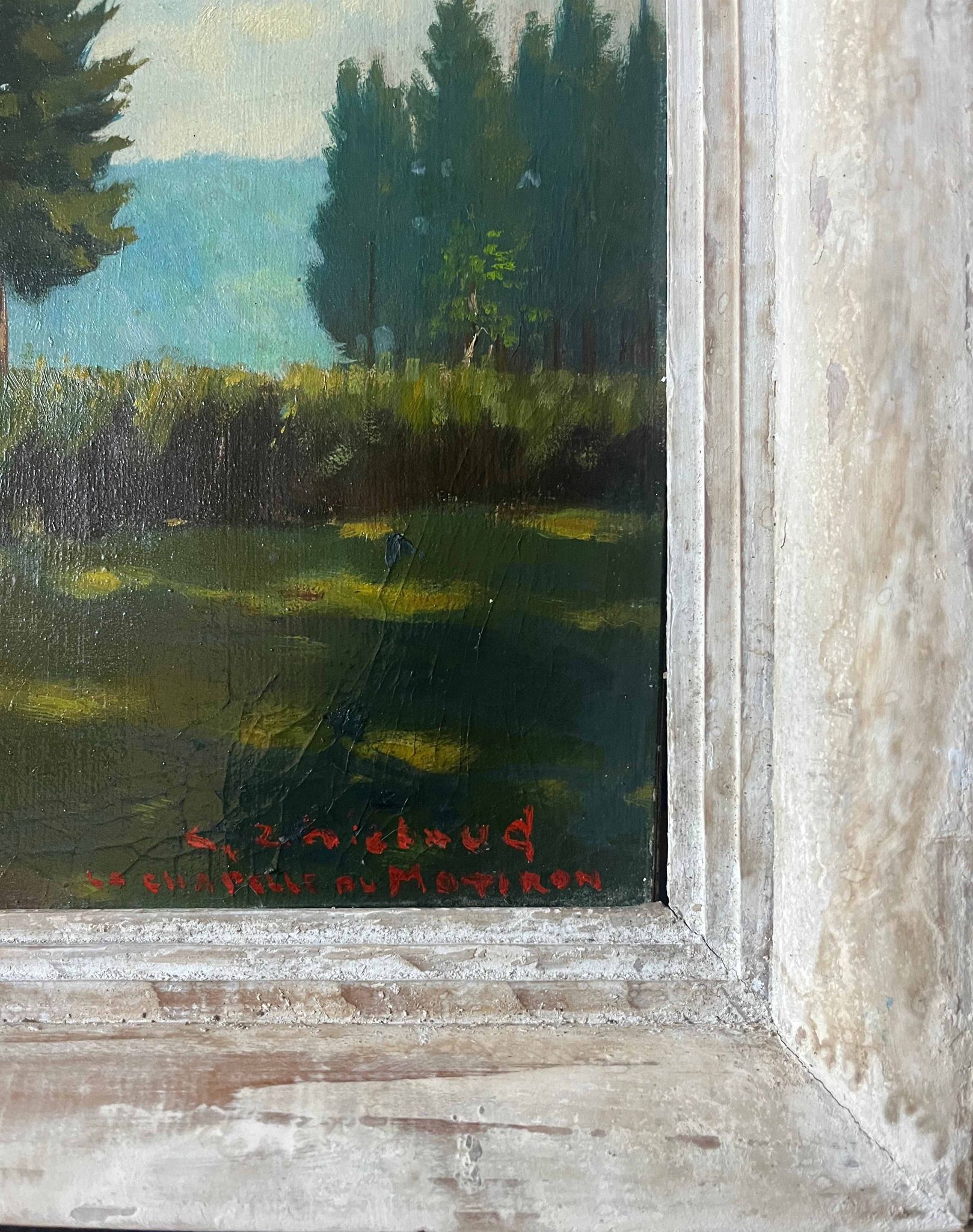 Tableau HST "Landscape of the Vosges" by Thiebaud Chapelle du Motiron Val-d'Ajol