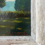 Tableau HST "Paysage des Vosges" par Thiebaud Chapelle du Motiron Val-d'Ajol