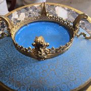 Asie XIXeme :  coupe cloisonnée sur talon en bronze doré