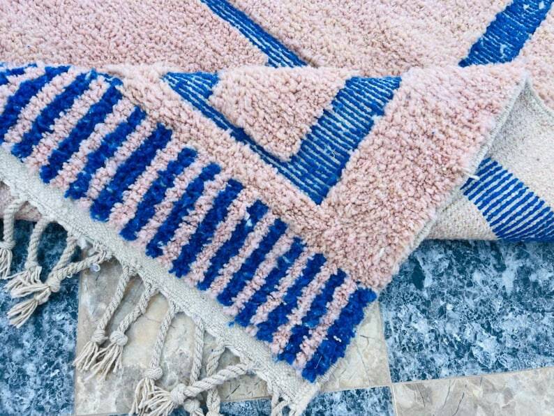Pink Beni Ourine rug 300cm x 400cm