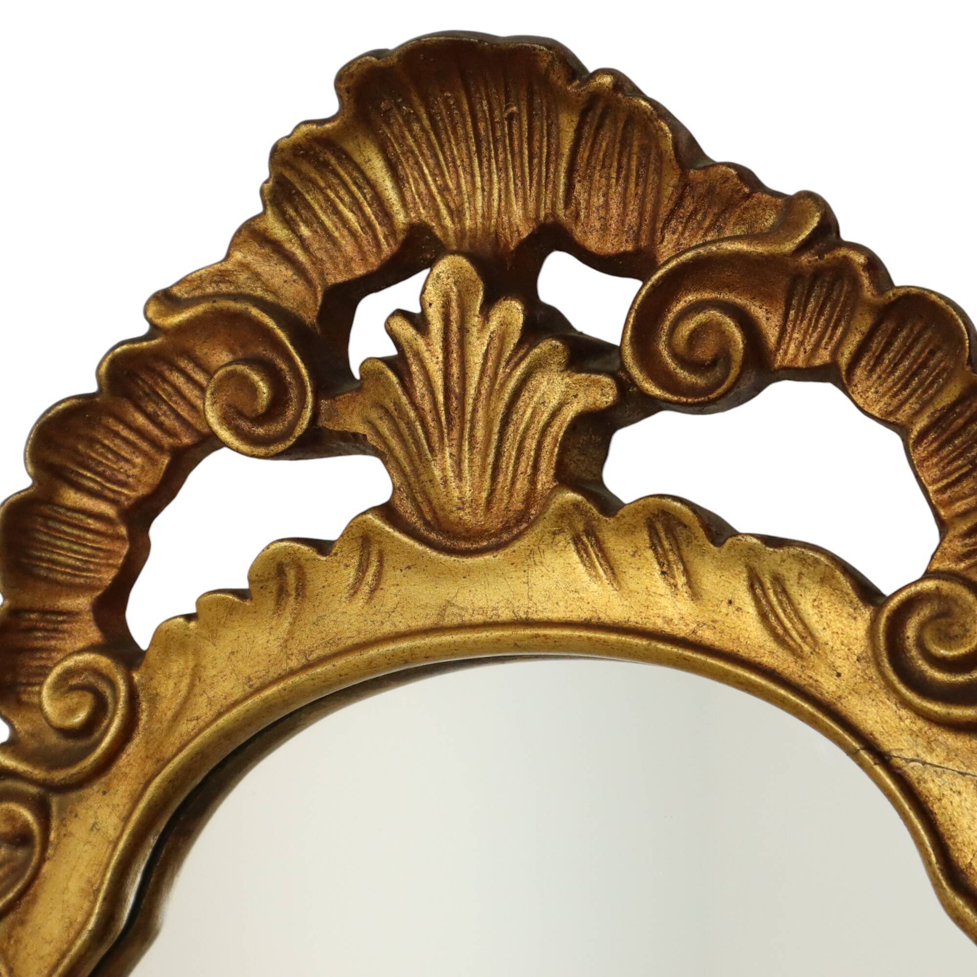 Mid Century Crested Mirror Classic Gold Mirror France