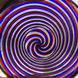 6 verres gobelets d'art Murano spirales tricolores