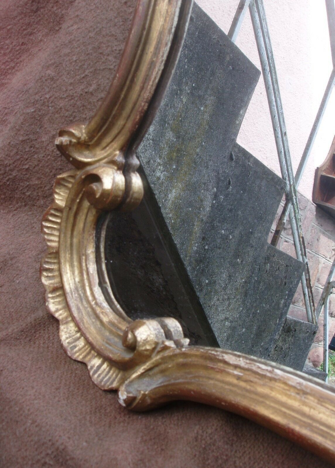 Louis XV-style golden mirror