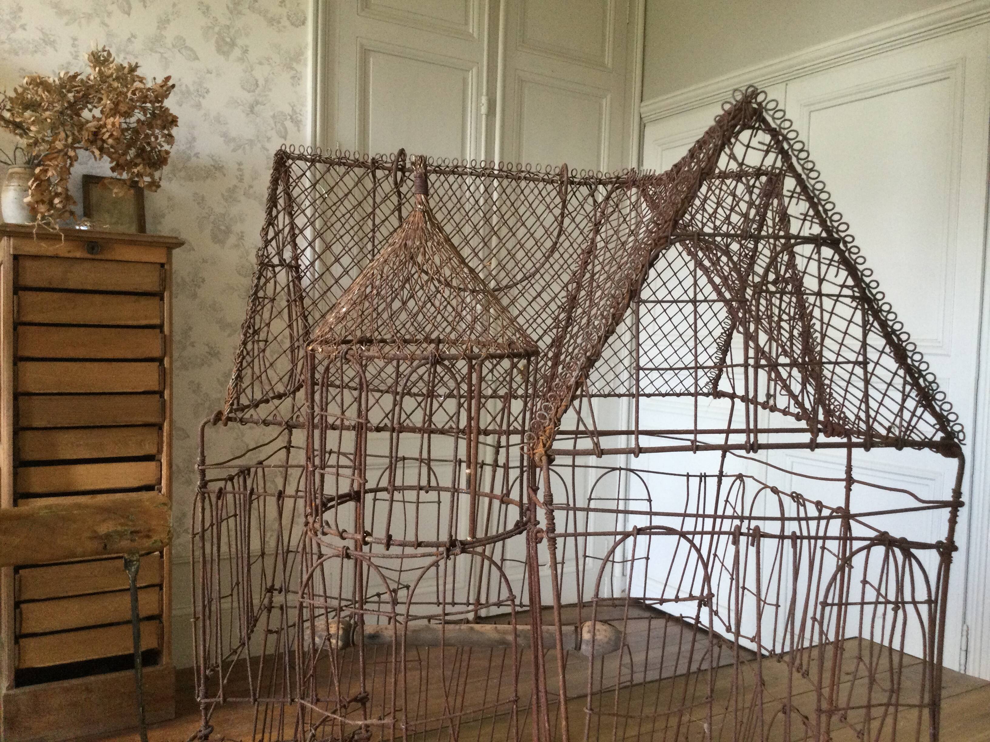 Handmade wire birdcage