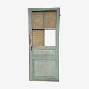Old green patina door