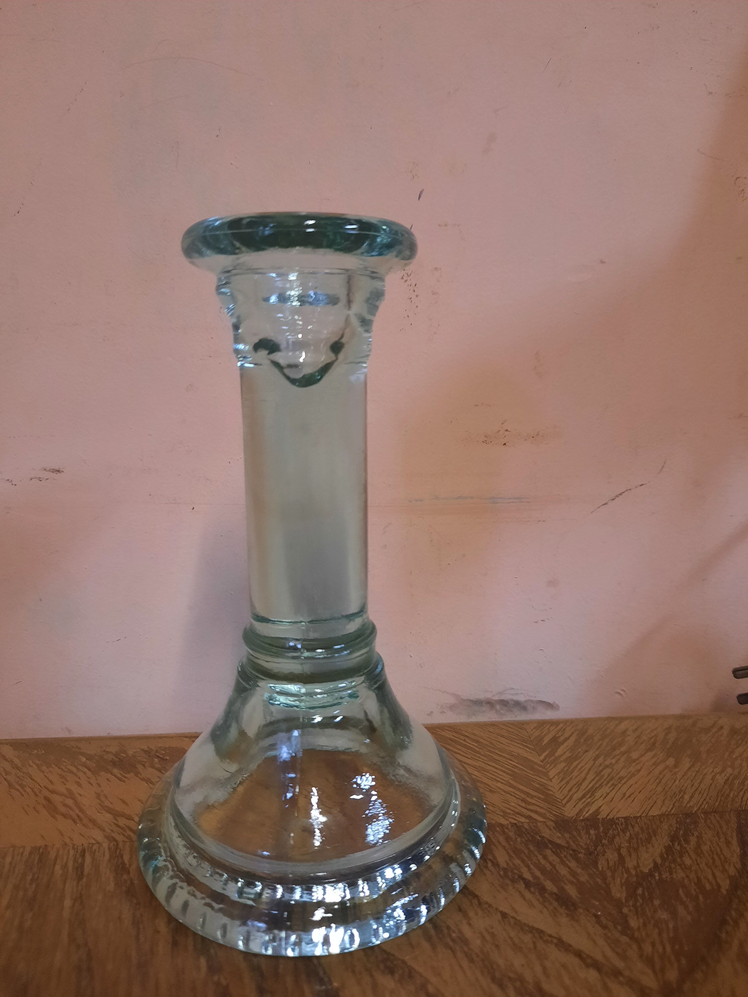 Glass candle holder