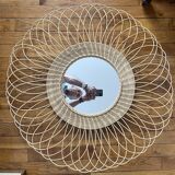 Rattan sun mirror