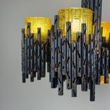 Brutalist chandelier by Marcello Fantoni for Fantoni Studio, Florence, Italy, 1960s.