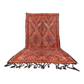 Grand tapis marocain fait main vintage 204 x 427 cm - Tapis en laine berbère rare