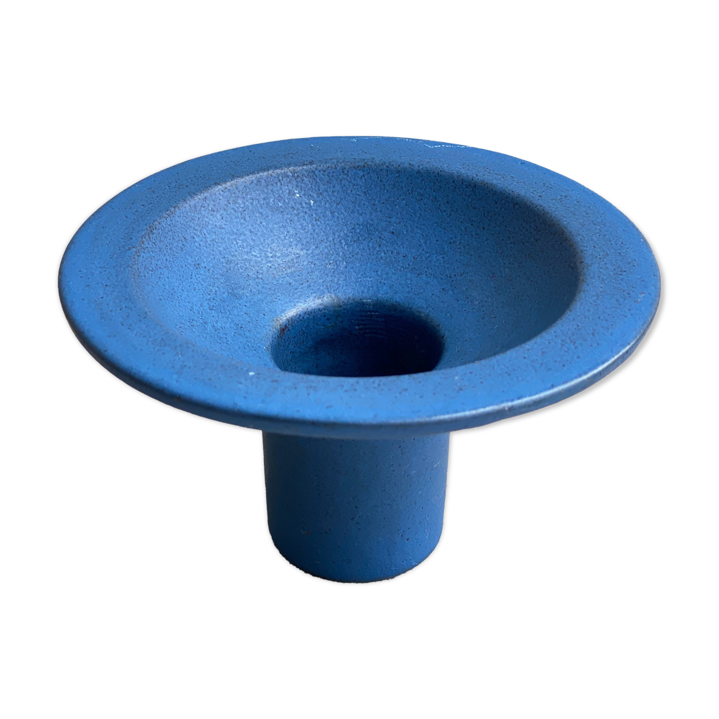 Vintage 1970s Dutch Cor Unum blue ceramic vase