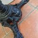 Table in marble and cast iron pedestal table
