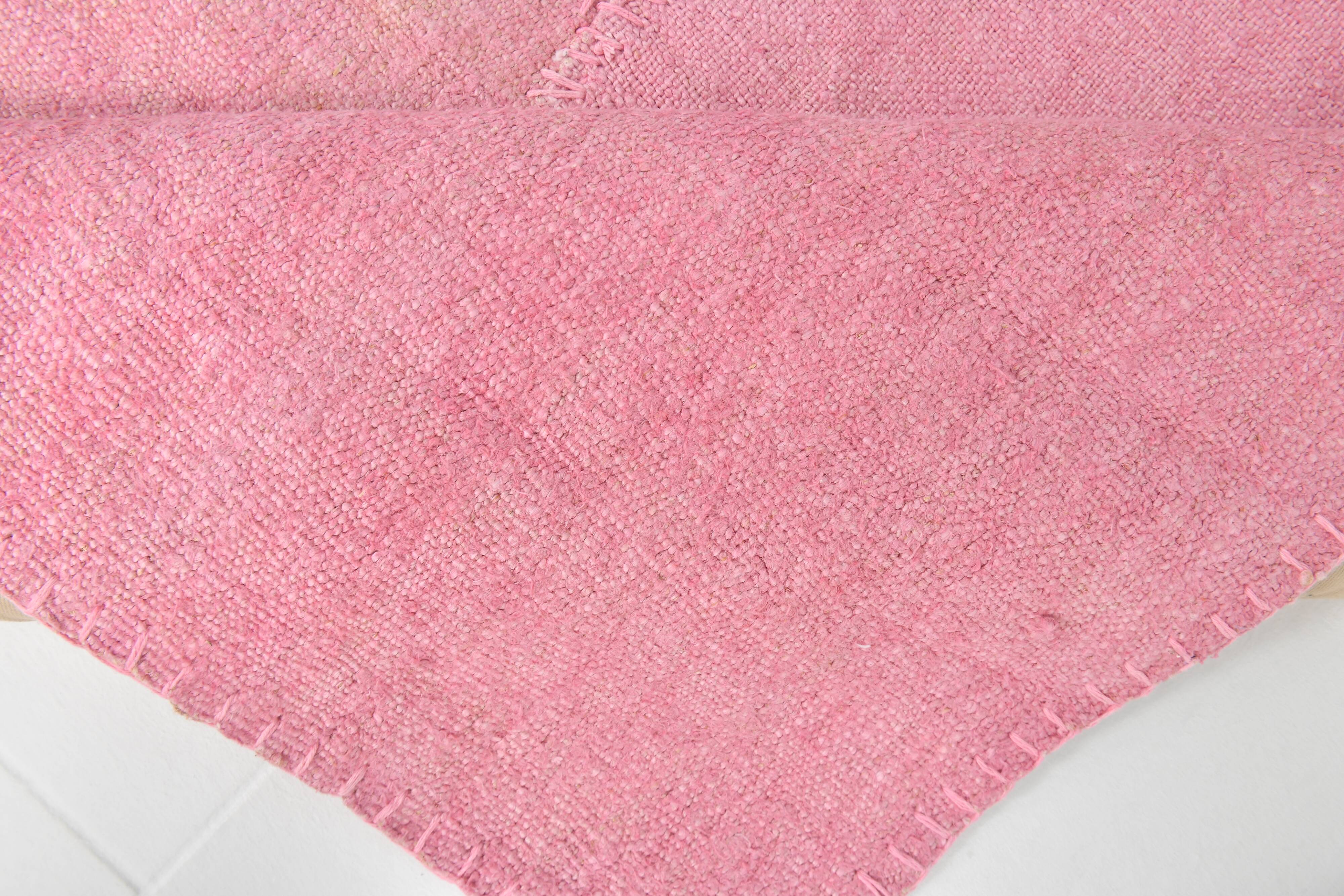 Large Pink Vintage Kilim Rug, 214x306Cm