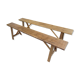Pair of solid oak benches