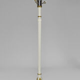 Lampadaire Art Déco en bois peint blanc et doré, 1925