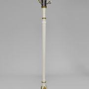 Art Deco floor lamp in white and gilded painted wood, 1925