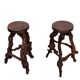 French, Set Of 2 Twisted Grape-vine Roots Bar Stools 1960s