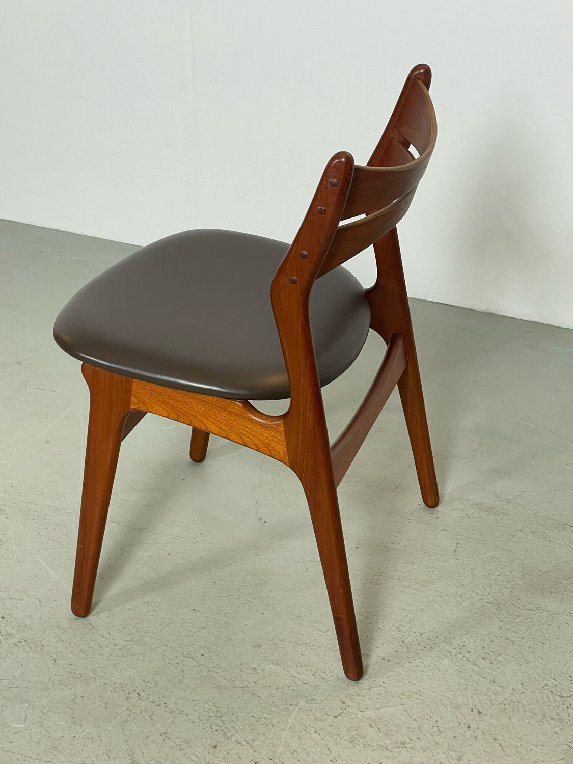 Teak dining chairs by Erik Buch Denmark 1960s