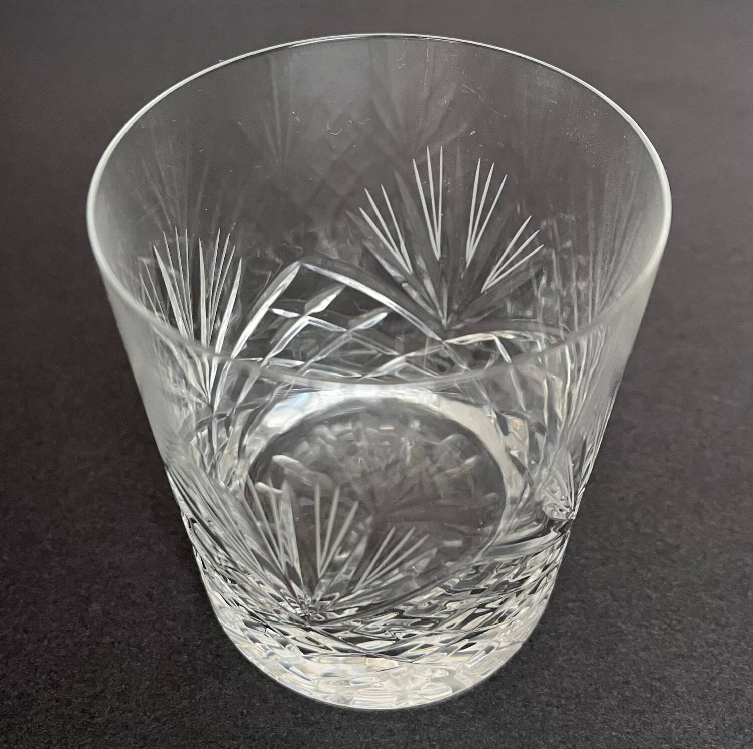 4 cut crystal whisky glasses