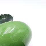 Scandinavian vase green and opaline white