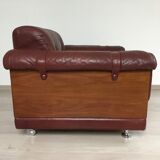Fauteuil cuir design, années 60