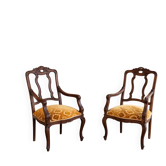 Paire de fauteuils anciens, France, vers 1900. Après restauration.