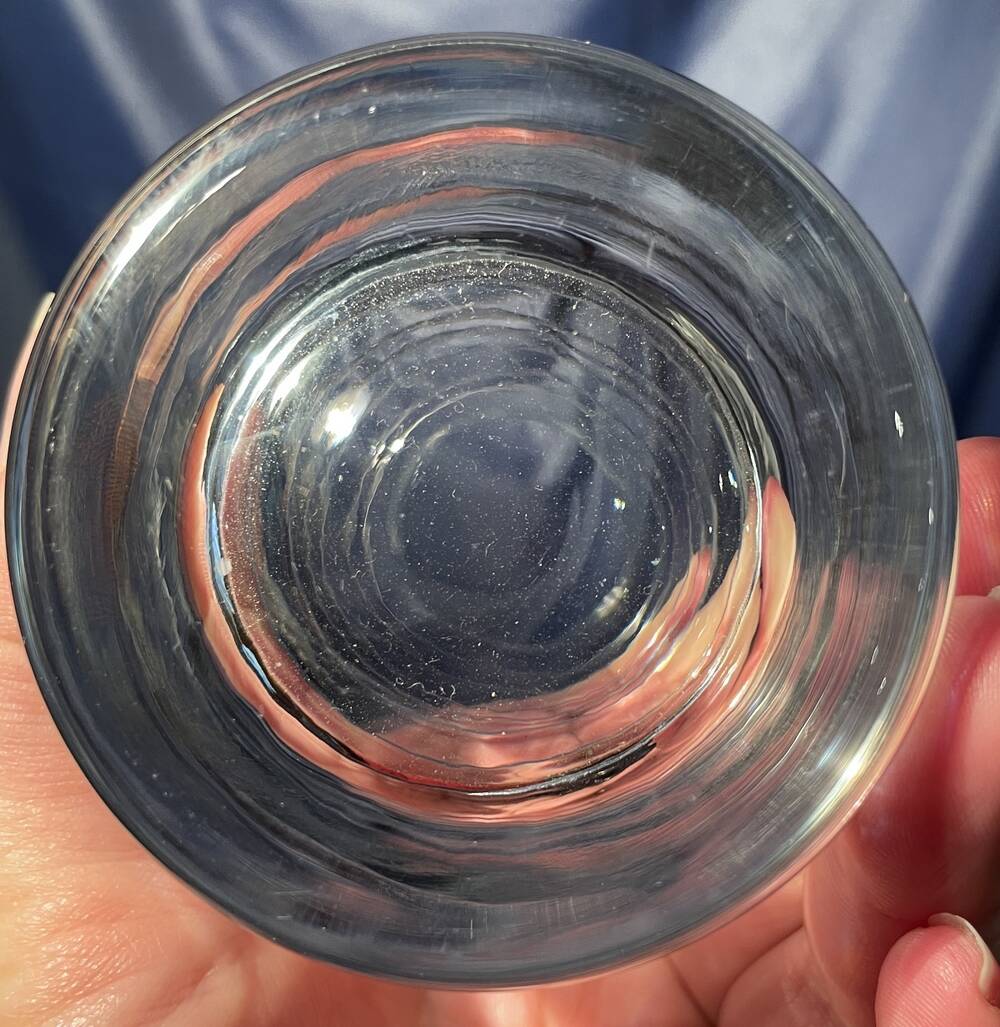 Set of 4 orangeade glasses water fruit juice in twisted crystal