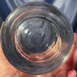 Set of 4 orangeade glasses water fruit juice in twisted crystal