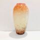 Large vase in marmoreen glass lorraine rosé/ecru/bordeaux-retro-vintage-deco