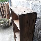 Rustic wooden craft shelf