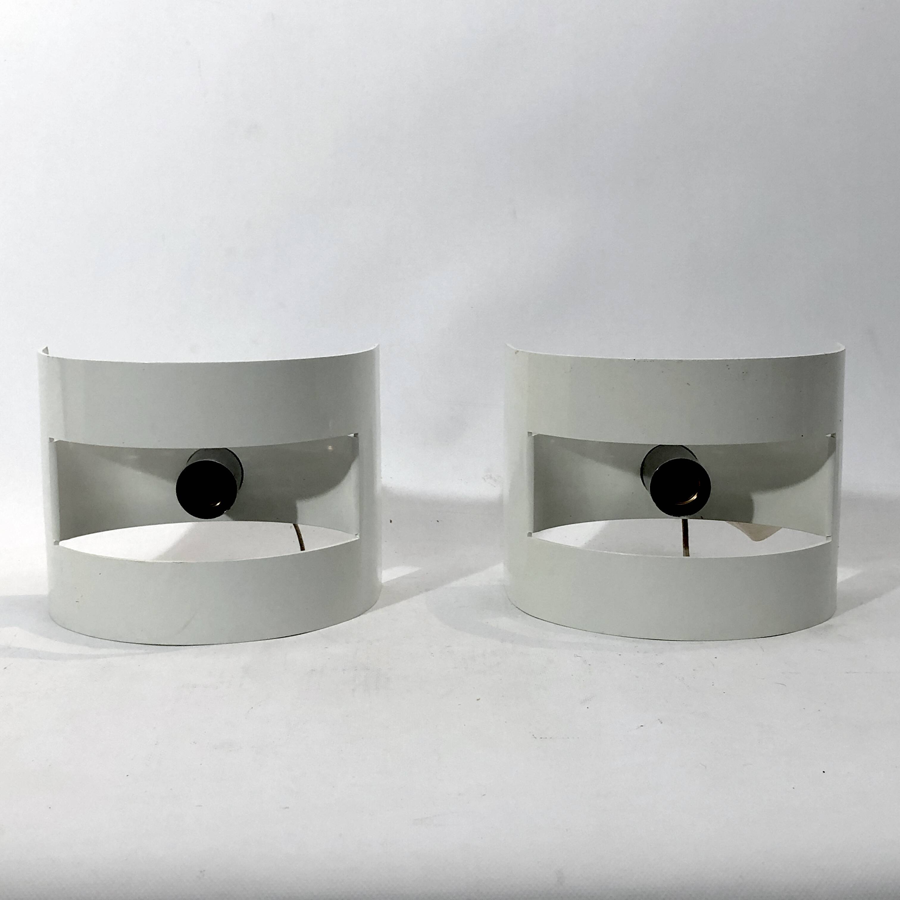 Stilux Milano Model Lido, pair of large sconces from 60s