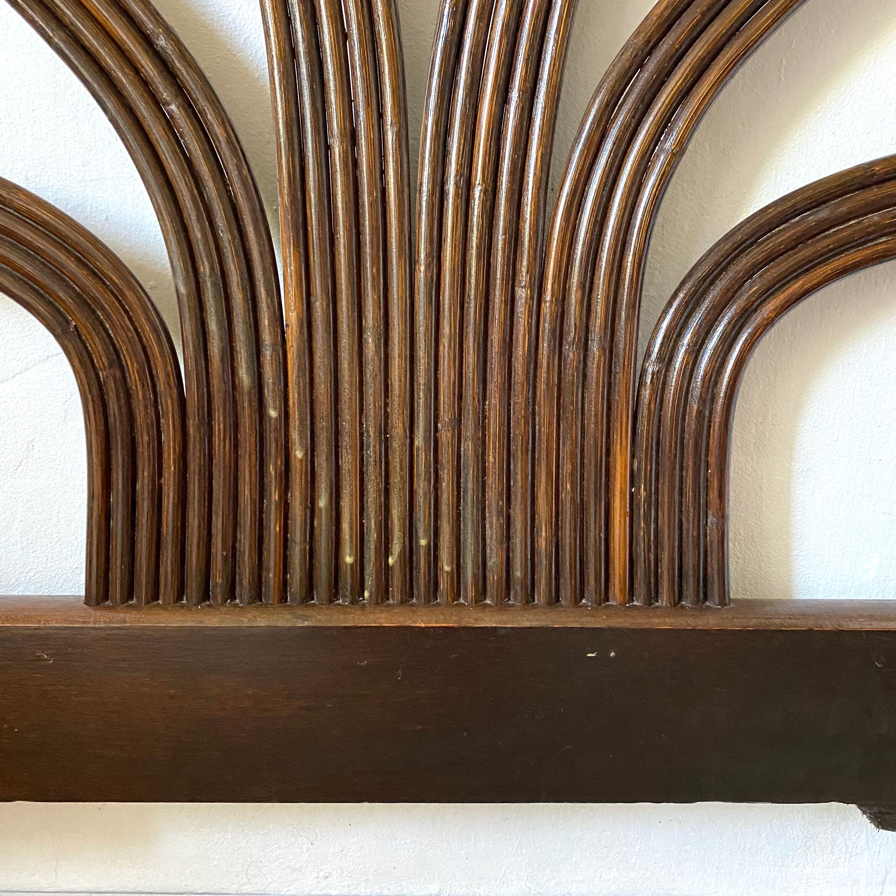 Vintage rattan headboard