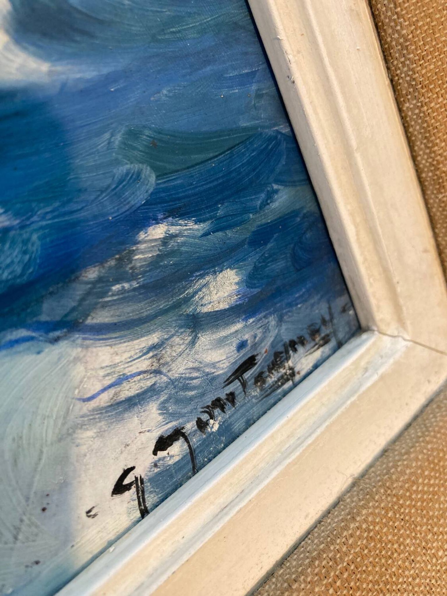 Framed “Cap Ferrat” oil painting