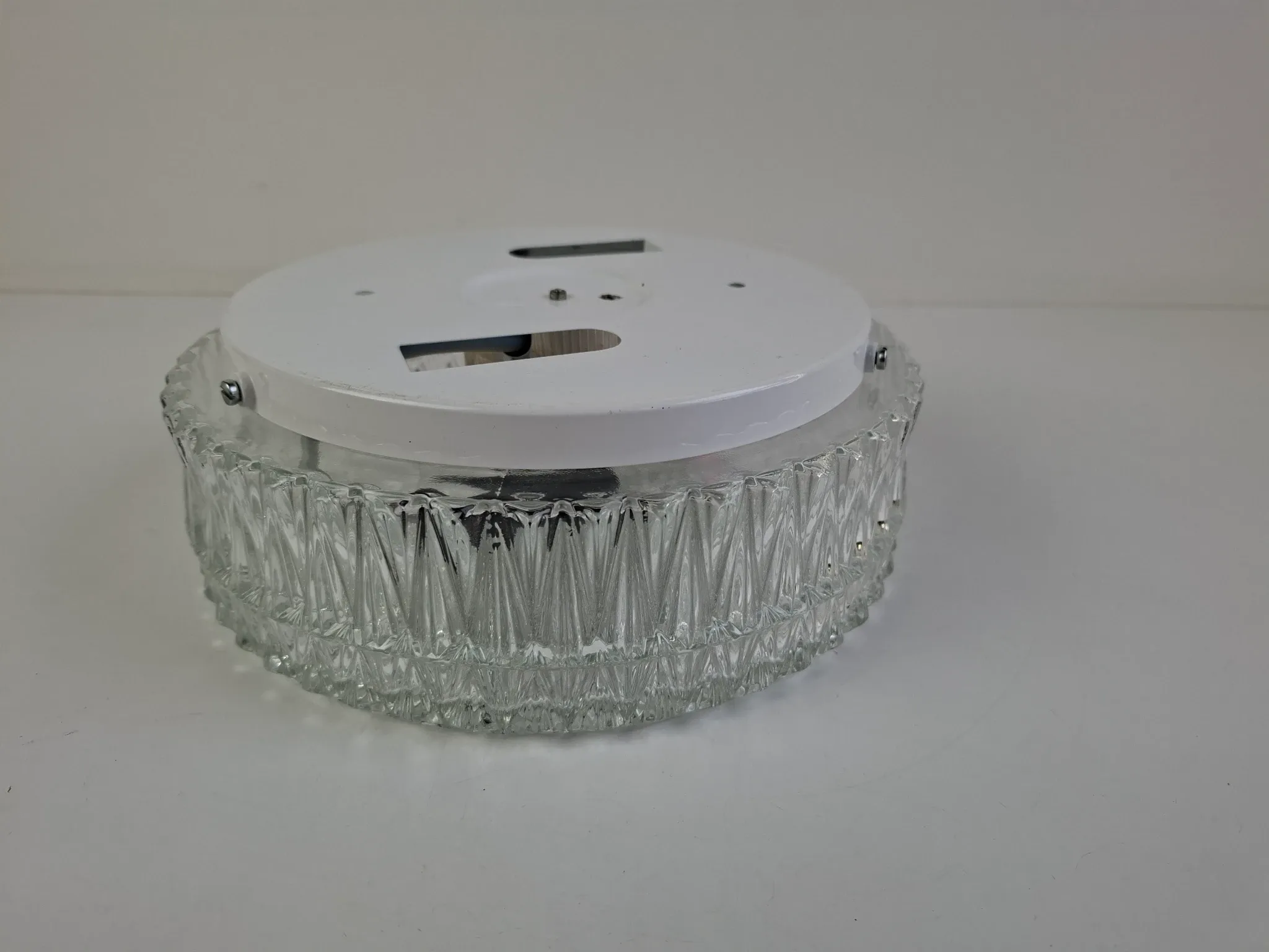 1990s Czech Geometric Glass Ceiling or Wall Light