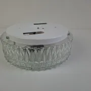 1990s Czech Geometric Glass Ceiling or Wall Light