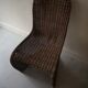 set de 2 chaises incurvées en rotin, design 1960 / 1970