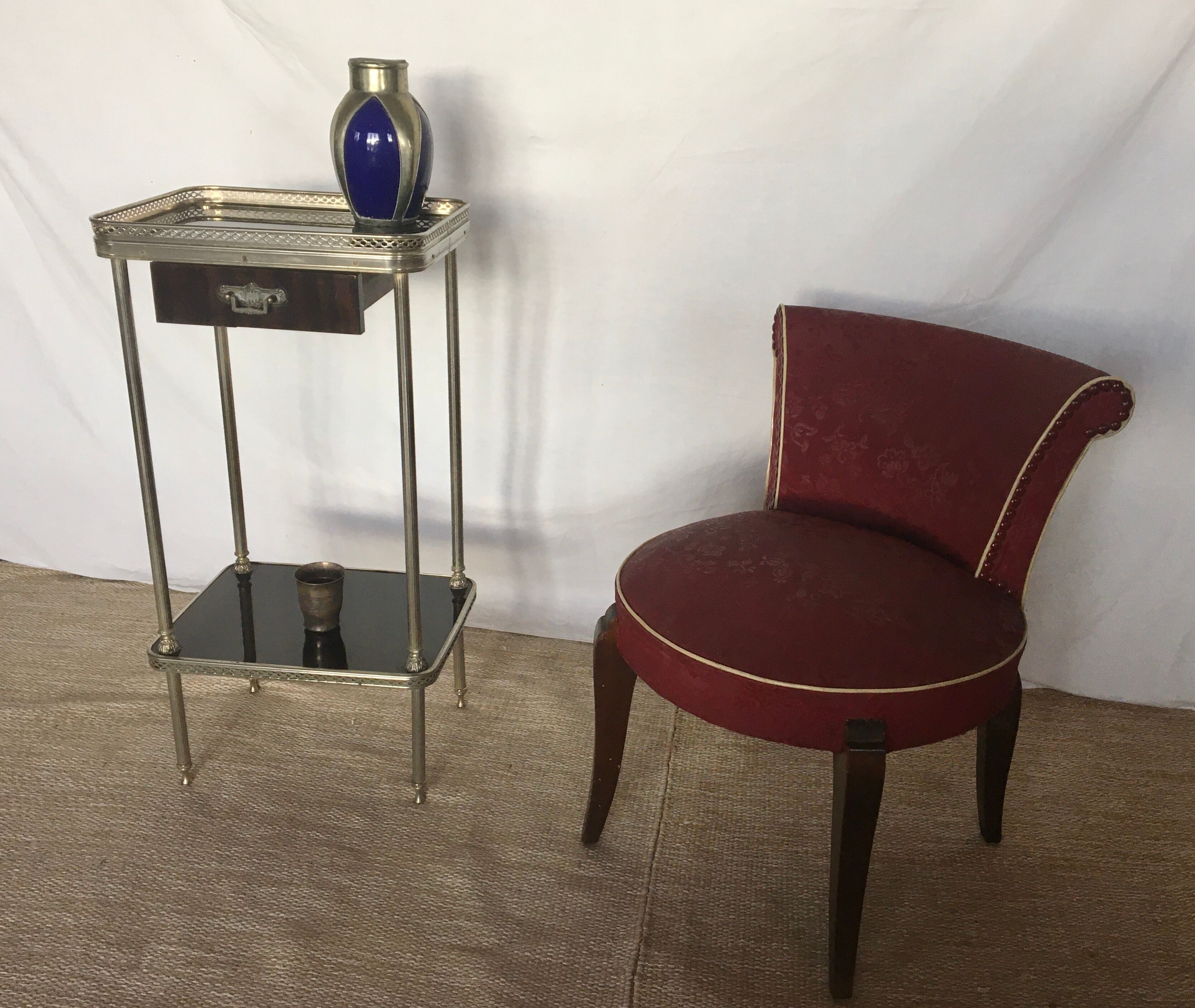 Neoclassical brass side table 1950/60