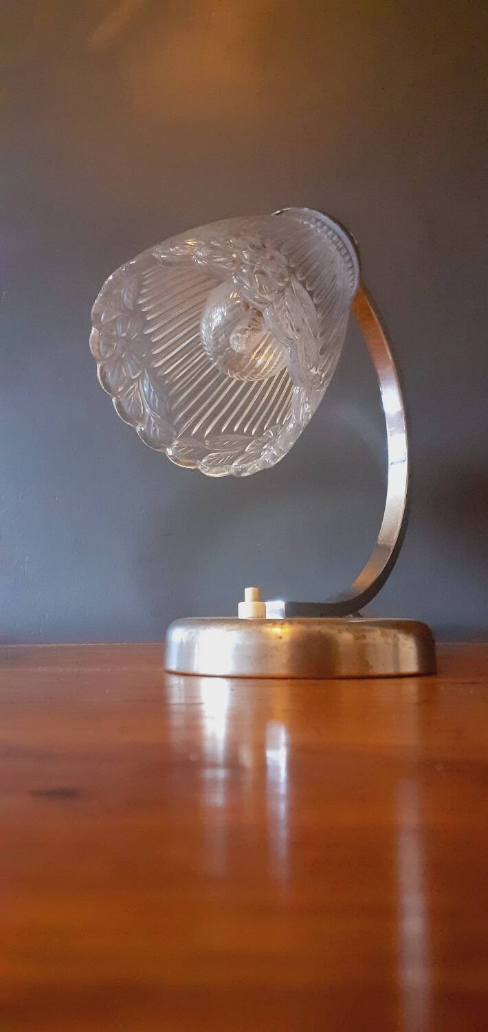 Pair of 40s/50s art deco style lamps/wall lights