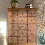 Commode de mercerie, meuble de métier vintage
